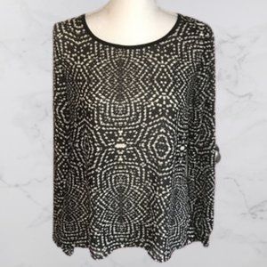 Eyelash Couture long sleeve blouse, M